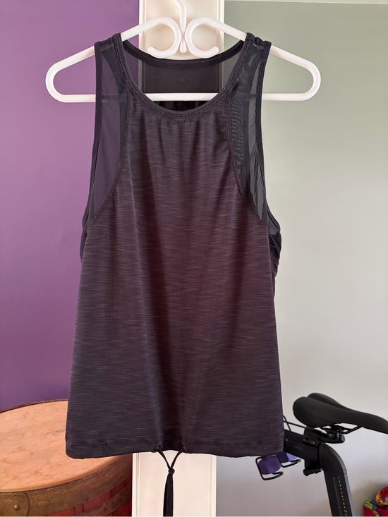Athletic Works Tops - Athletic Works Black Mesh Panel Drawstring Tank